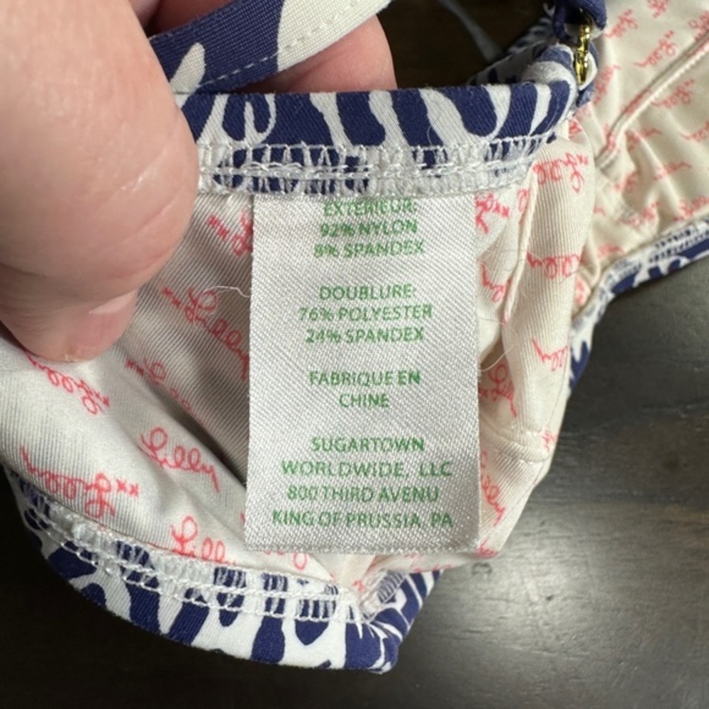 Lilly Pulitzer "Keene" bandeau convertible bikini top in treasure print small - Picture 3 of 4